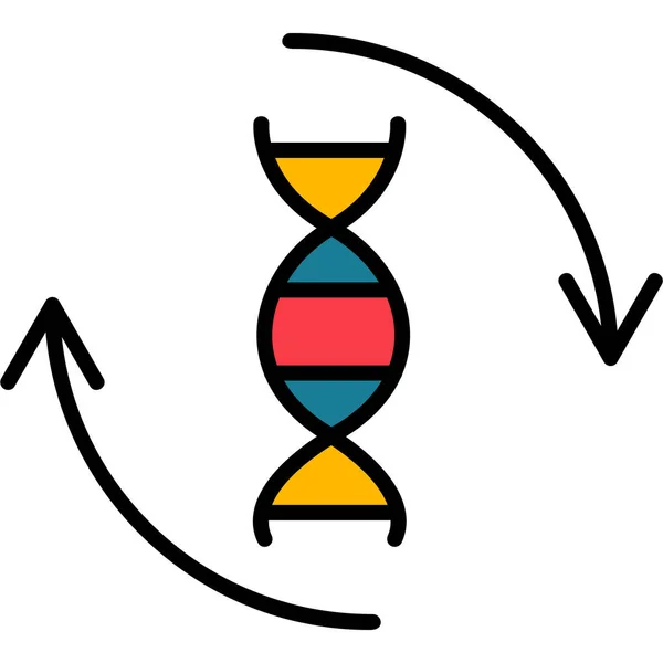 Genetikai Dns Struktúra Web Ikon — Stock Vector