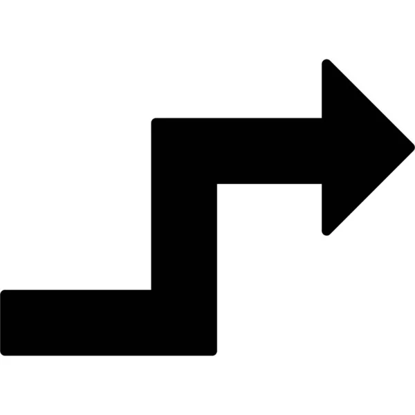 Flecha Icono Web Diseño Simple — Vector de stock