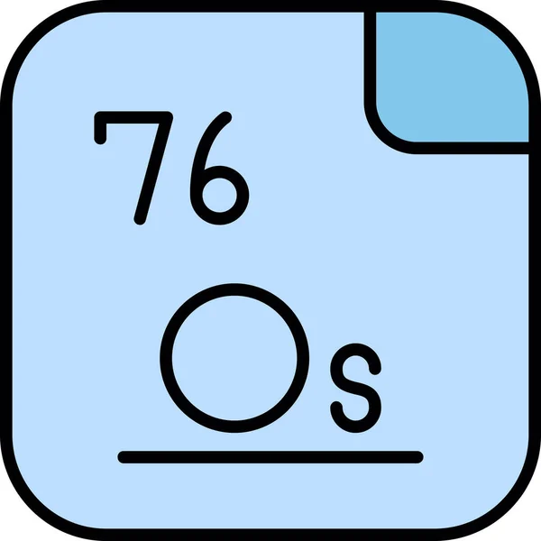 Osmium Kimyasal Element Mendeleev Periyodik Tablo Simgesi — Stok Vektör