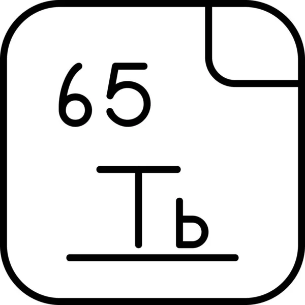 Ilustração Vetor Ícone Terbium —  Vetores de Stock