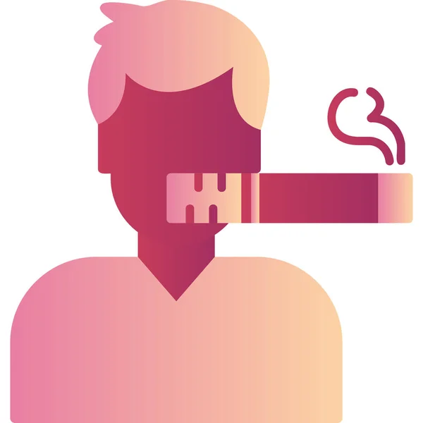 Rauchen Web Ikone Einfaches Design — Stockvektor