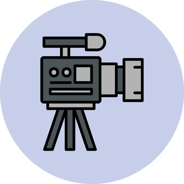 Video Camera Graphic Illustration Icon — Stock Vector