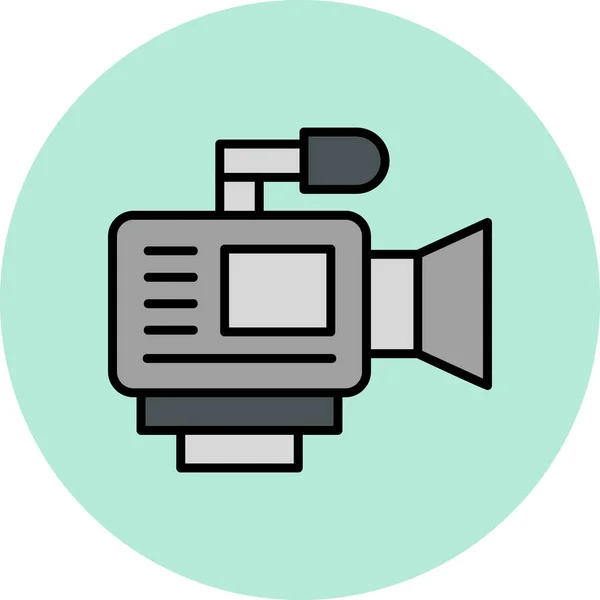 Videokamera Grafische Illustration Symbol — Stockvektor