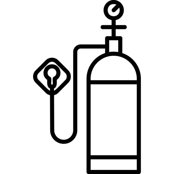 Icono Ilustración Del Tanque Oxígeno Para Uso Personal Comercial — Archivo Imágenes Vectoriales