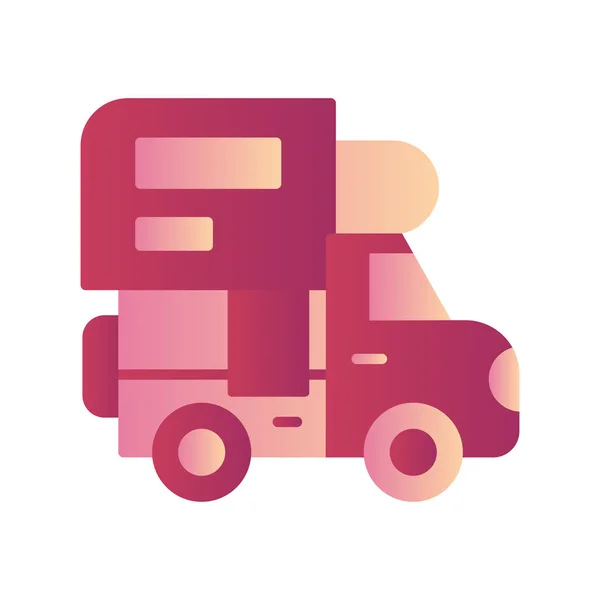 Delivery Truck Icon Vector Fast Food Sign Isolated Contour Symbol — Stok Vektör