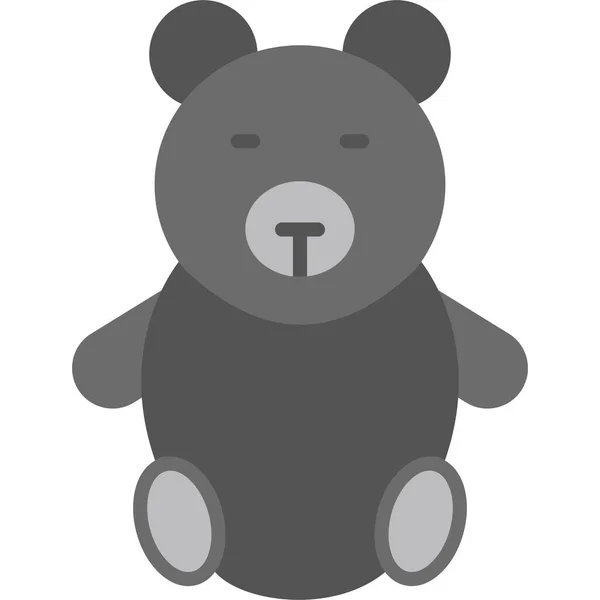 Medvídek Ikona Vektorové Ilustrace — Stockový vektor