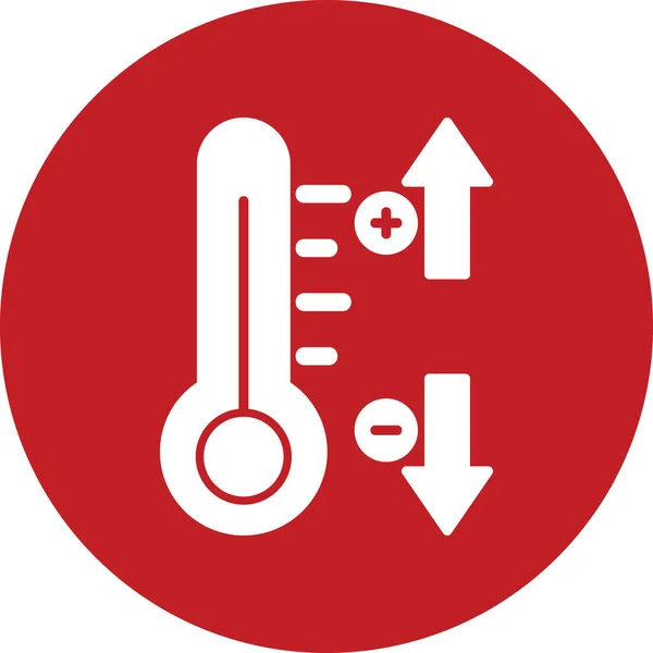 Hőmérséklet Web Ikon Vektor Illusztráció — Stock Vector