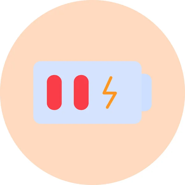 Электричество Энергия Зарядное Устройство Значок Батареи — стоковый вектор