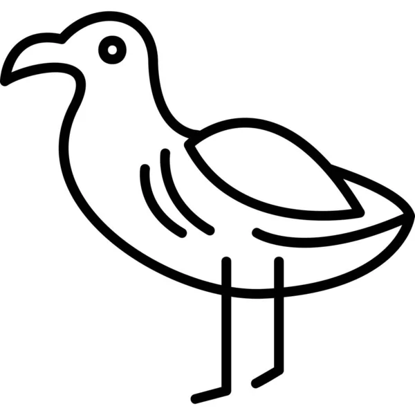 Albatros Icono Web Diseño Simple — Archivo Imágenes Vectoriales