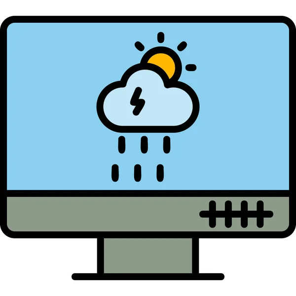 Weather Update Modern Icon Vector Illustration — Stock Vector