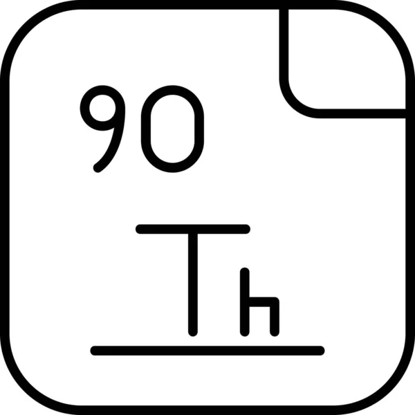 Thorium Unsur Kimia Web Ilustrasi Sederhana - Stok Vektor