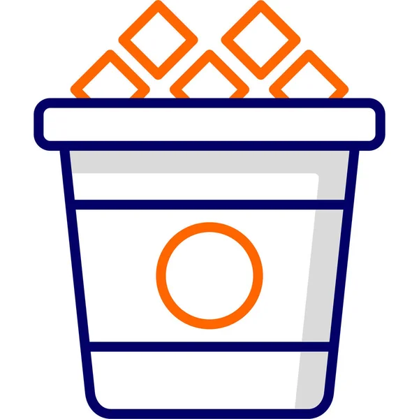 Ice Bucket Ikon Vektor Illustration – Stock-vektor