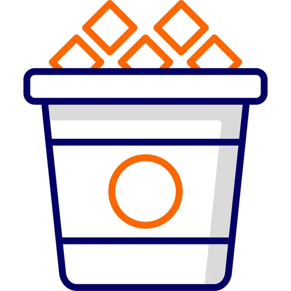 Ice Bucket Icon Vector Illustration — Stock Vector