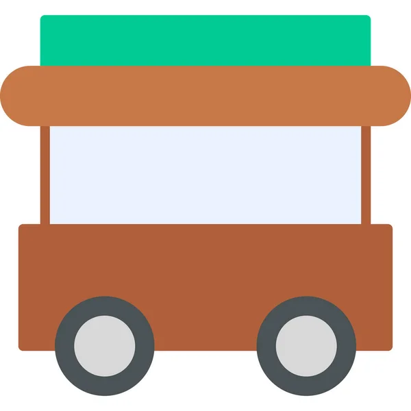 Food Cart Web Icon Simple Illustration — Stock Vector