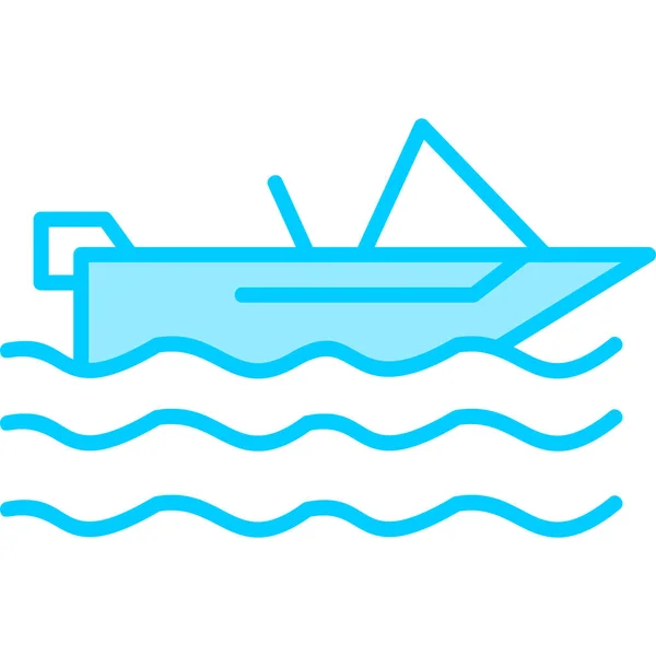 Motorboot Ikone Moderne Design Illustration — Stockvektor