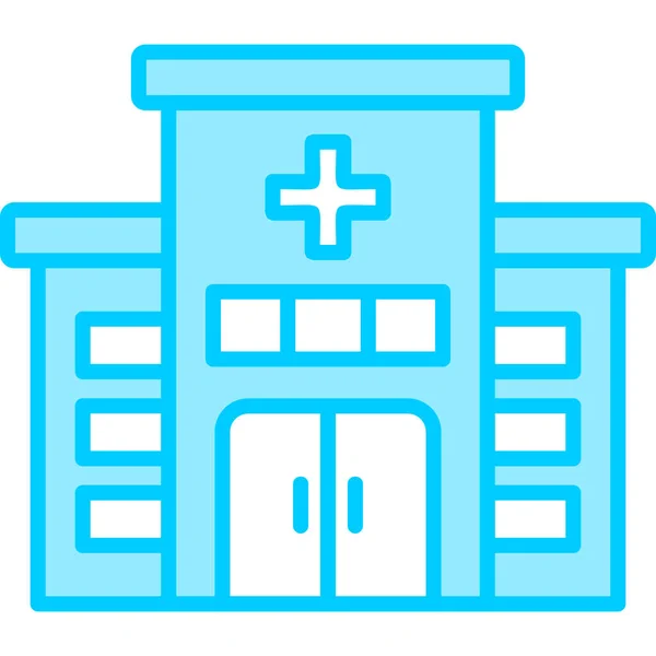 Krankenhausgebäude Einfaches Design — Stockvektor