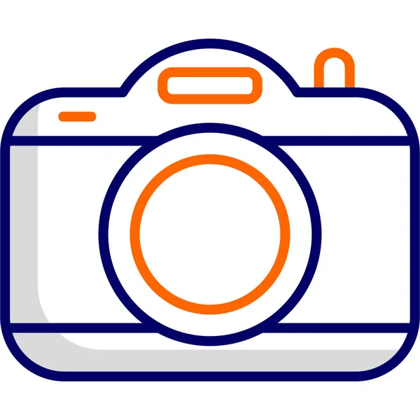 Simple Camera Flat Vector Illustration — Stock Vector