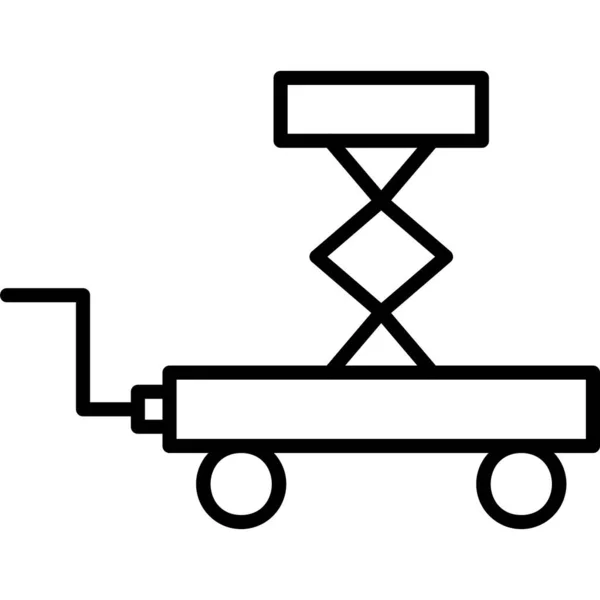 Trolley Web Ikone Einfaches Design — Stockvektor