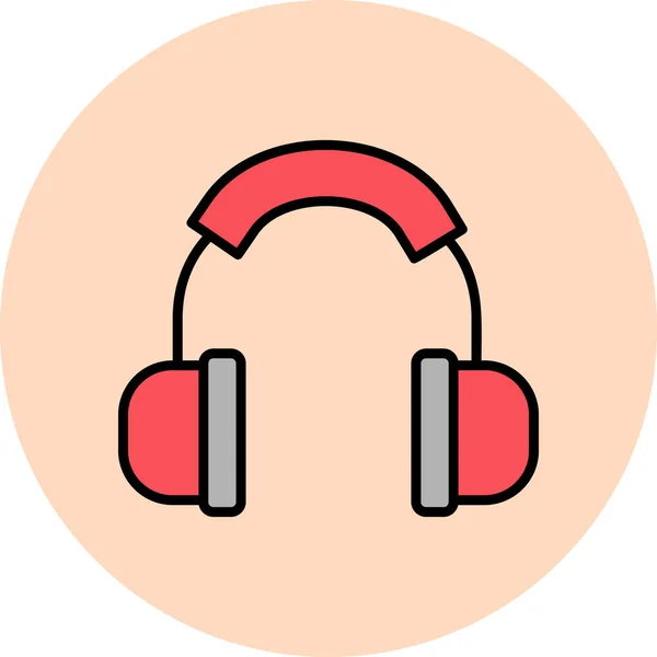 Écouteurs Icône Web Illustration Simple — Image vectorielle
