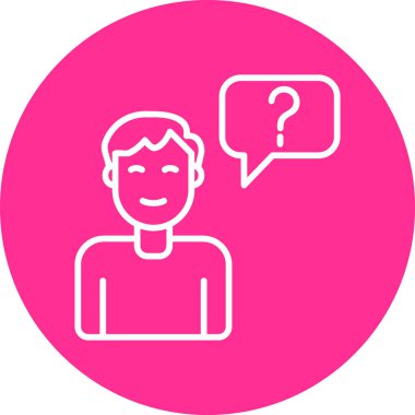 Soru işareti simgesi olan adam 