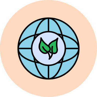 Adil ticaret dünyası simgesinin vektör çizimi