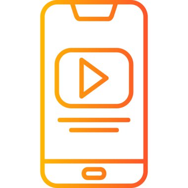 Cep telefonu. Web simgesi basit illüstrasyon