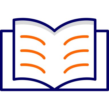 Kitap. Web simgesi basit illüstrasyon