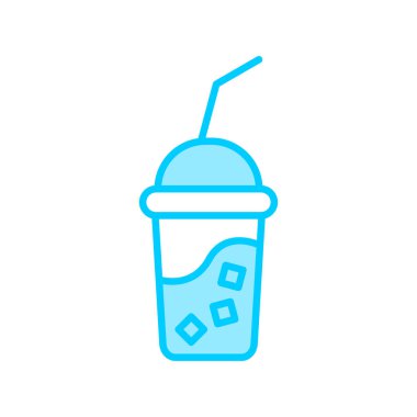 Taze meyve suyu vektörü renk çizgisi simgesi