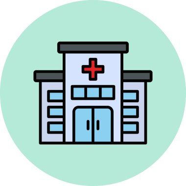 Hastane Simgesi Vektör İllüstrasyonu