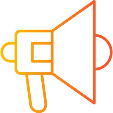 Megafon ikonu vektör illüstrasyonu