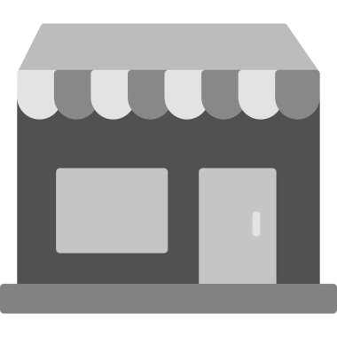 Dükkan. Web simgesi vektör illüstrasyonu