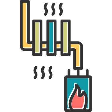 Yangın. Web simgesi basit illüstrasyon