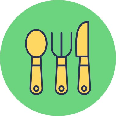 Mutfak gereçleri, çatal bıçak ağı simgeleri