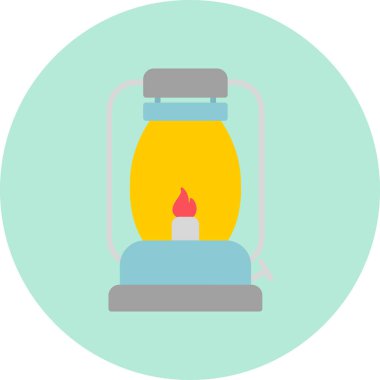 gaz lambası, düz vektör simgesi