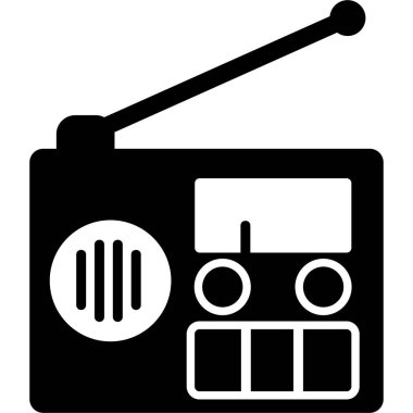 radyo simgesi web basit illüstrasyon