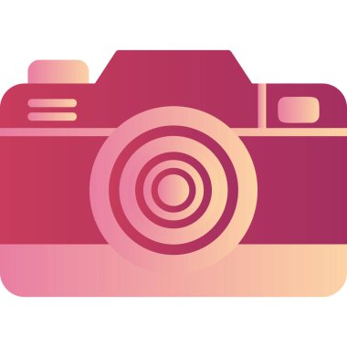 profesyonel dijital fotoğraf makinesi, illüstrasyon simgesi