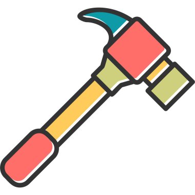 Çekiç Ağı simgesi basit illüstrasyon