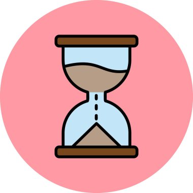 kum cam ikonu vektör illüstrasyonu