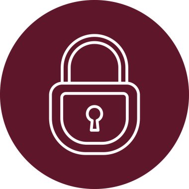 Asma kilit simgesinin vektör illüstrasyonu