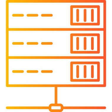 Sunucu. Web simgesi basit illüstrasyon