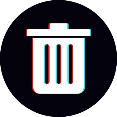 Çöp kutusu simgesinin vektör illüstrasyonu 