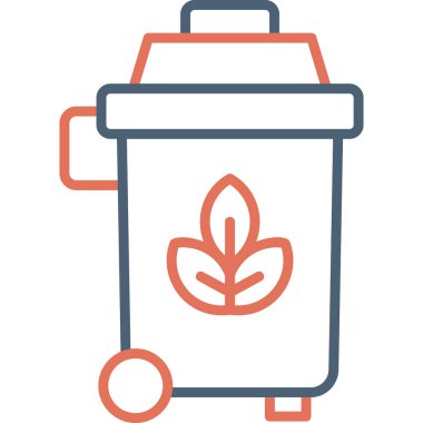 Trash bin icon, vector illustration simple design