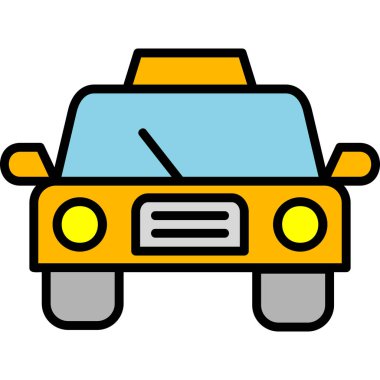 taksi simgesi vektör illüstrasyonu