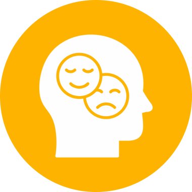 Çift kutuplu modern ikon vektör illüstrasyonu