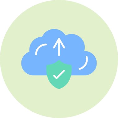 vector cloud technology icon illustration
