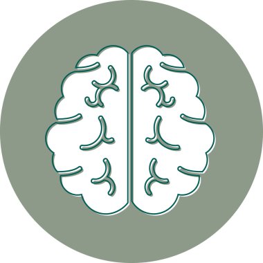  Beyin ikonu. Basit resimleme