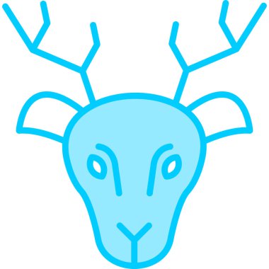 Geyik. Web simgesi basit illüstrasyon