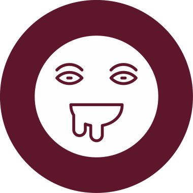 Aç yüz ifadesi web simgesi vektör illüstrasyonu  