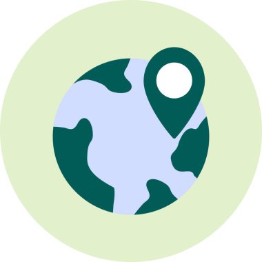 Globe Location navigation pin. web icon simple illustration