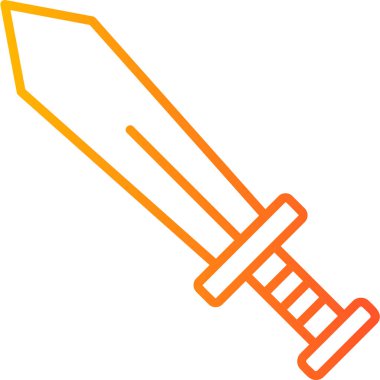 Kılıç. Web simgesi basit tasarım